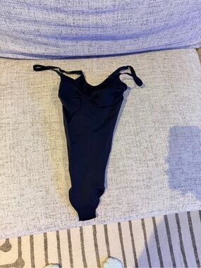SKIMS Black Seamless Bodysuit